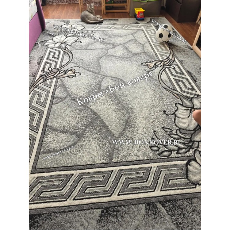 Ковер Лайт Карпет New NN Дизайн 25710 Серый